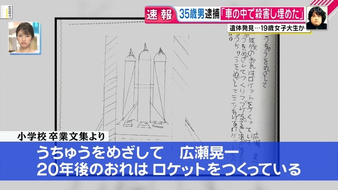 広瀬晃一容疑者の小学生時代の卒業文集