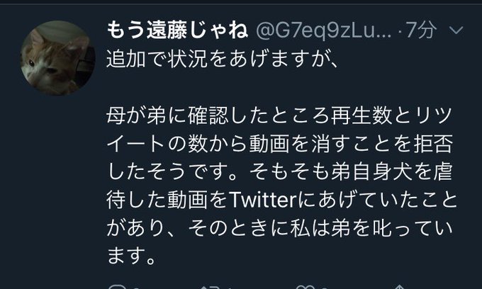 @aris3781の兄と思われるアカウントが虐待を躾だと釈明