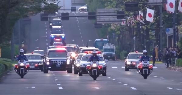 【動画】トランプ大統領の車列に西部警察のテーマを付けたら合いすぎたｗｗｗ