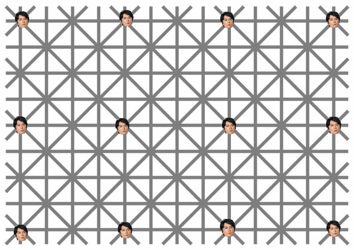 12個の黒い点を全て認識することは出来ないが12個の福山雅治は認識できるという事実が話題にwww