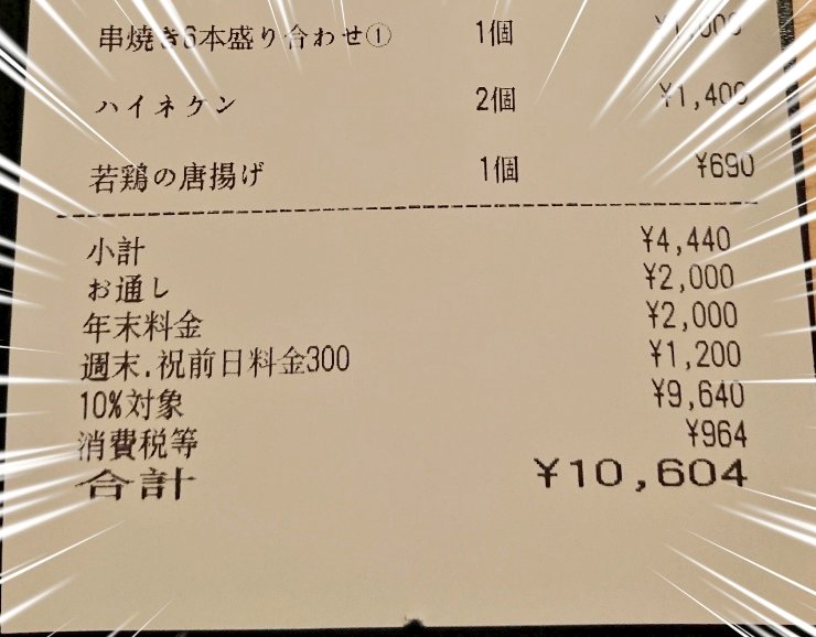 飲み物と焼き鳥と唐揚げ頼んだだけで1万円請求された→ボッタくり店回避のためにも飲食店の評価はGoogleマップの口コミを見るべき