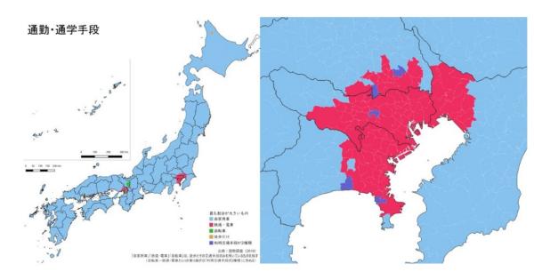 【地図で見る日本 】日本のそれぞれの地域でどんな交通手段が利用されてるかわかる地図